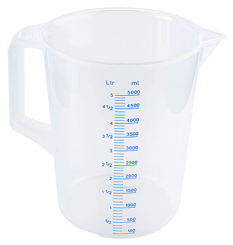 Messbecher mit Skala, transparent.