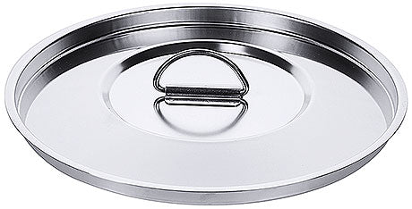 Edelstahl-Topfdeckel mit Griff.