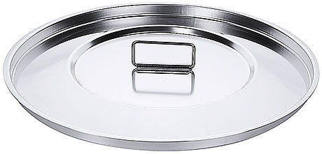 Edelstahl-Deckel mit Griff.