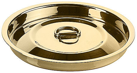 Goldener Deckel mit Griff.
