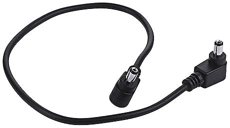 Schwarzes Kabel mit Steckern.
