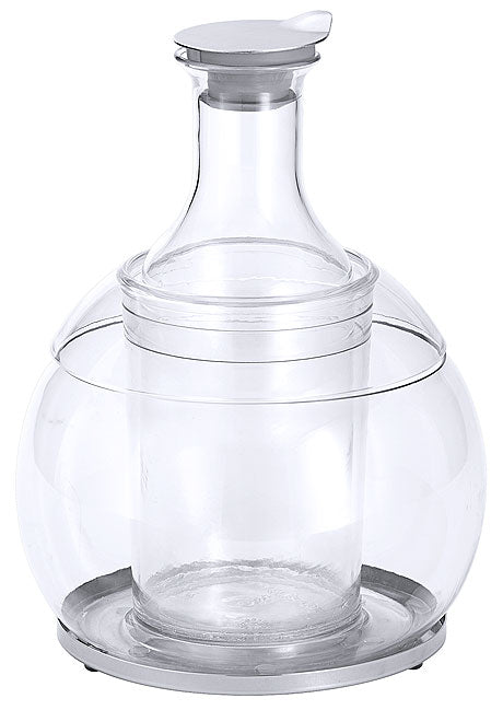 Transparenter Getränkespender mit Deckel.