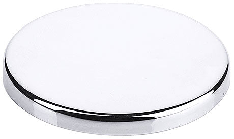 Runde, silberne Abdeckplatte Gastronomie.