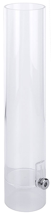 Transparenter Getränkespender mit Zapfhahn.