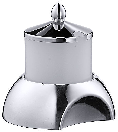 Zuckerdose mit Deckel aus Edelstahl.