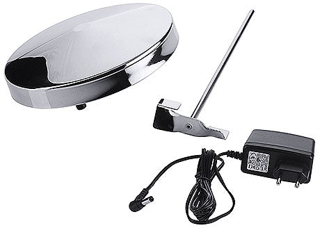 Deckel, Stab, Halterung, Netzteil, Kabel.