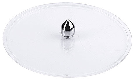 Runde Abdeckung mit Metallgriff.