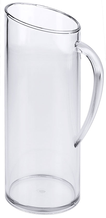 Transparenter Krug mit Henkel.