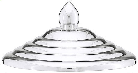 Silberner Deckel mit Knauf.