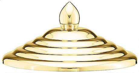 Goldener Deckel mit Knauf.