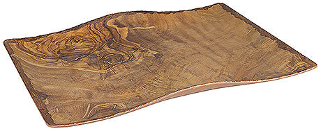 Holztablett mit natürlicher Maserung.