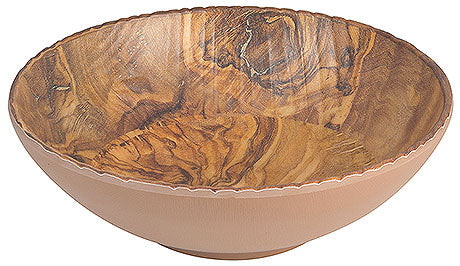 Holzschale mit natürlicher Maserung.