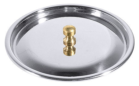 Runder Deckel mit Griff.