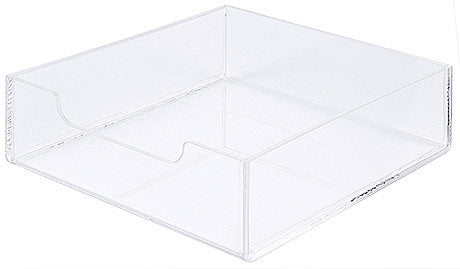 Transparente Kunststoffbox mit Fächern.