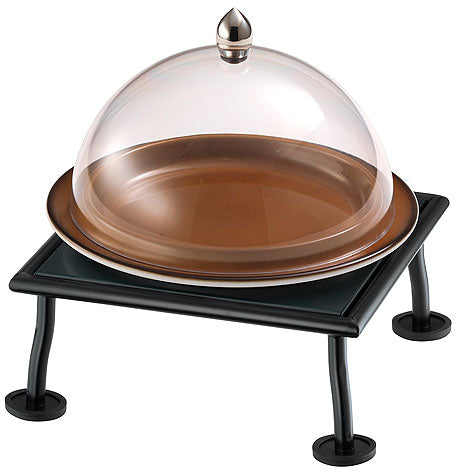 Buffetständer mit Glashaube.