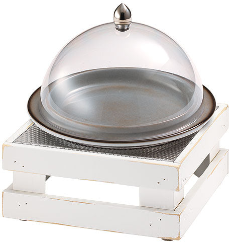 Buffet-Display mit Glashaube.