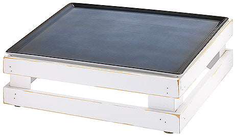 Präsentationsständer mit Tablett, weiß.