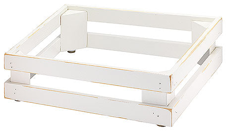 Weiße Holzpalette für Gastronomie.