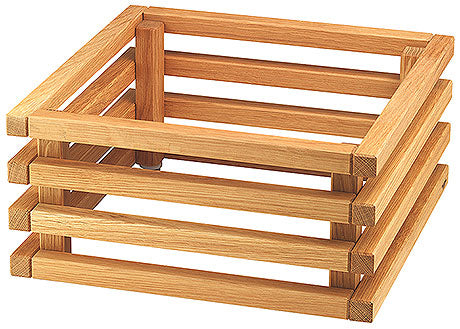 Holzkiste für Gastronomiebedarf.