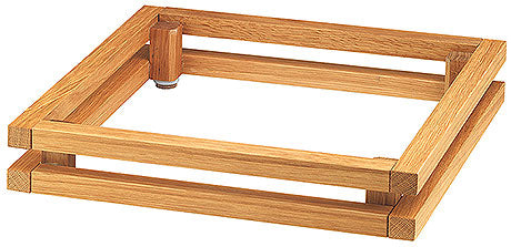 Holzrahmen für Buffetpräsentation.