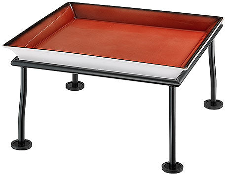 Buffettablett auf Metallgestell.