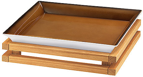 Tablett auf Holzgestell für Buffet.
