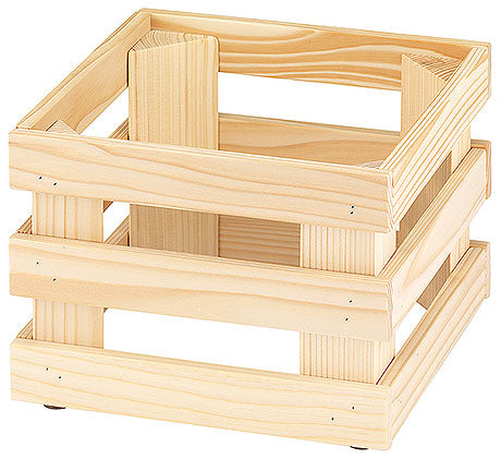Holzkiste für Gastronomiebedarf.