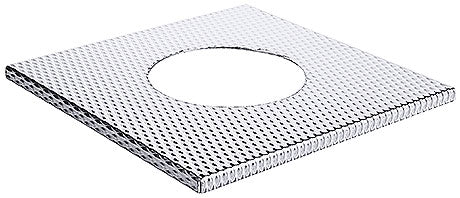 Quadratische gelochte Edelstahlplatte.