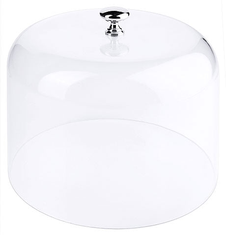 Transparente Kuchenglocke aus Glas.