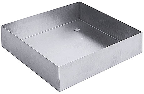 Quadratische Edelstahl-Backform für Gastronomie.