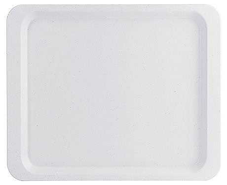 Weißes Tablett für Gastronomiebedarf.