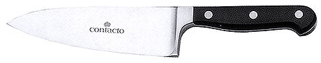Kochmesser mit schwarzem Griff.