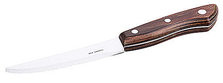 Gezacktes Messer mit Holzgriff.
