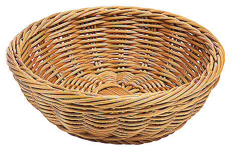Leerer geflochtener Brotkorb.