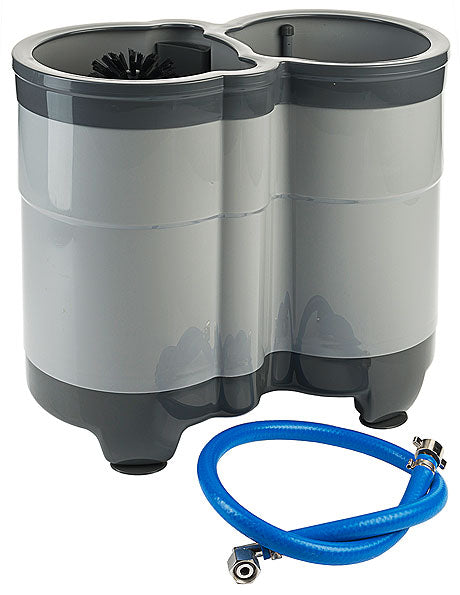 Glastauchbürste mit Schlauchanschluss.