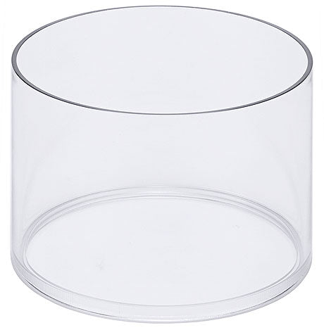 Transparenter zylindrischer Behälter aus Glas.