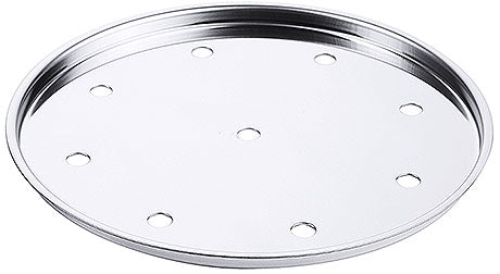 Metalltablett mit Löchern, rund.