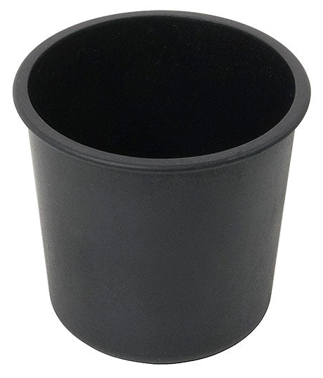 Schwarzer Behälter für Gastronomiebedarf.