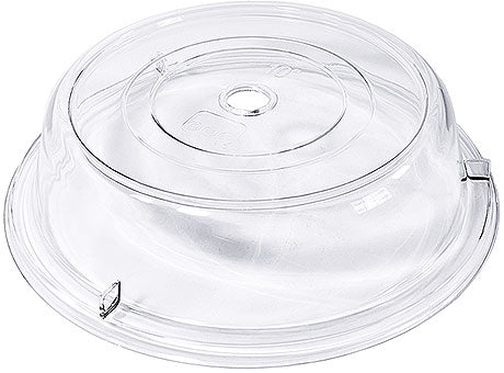 Transparente Kunststoff-Abdeckhaube für Teller.