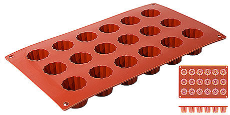 Silikon-Backform mit mehreren Mulden.
