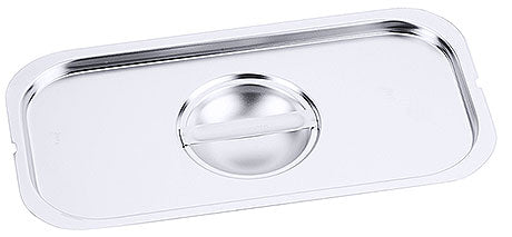 Edelstahl-Gastronomiedeckel mit Griff.