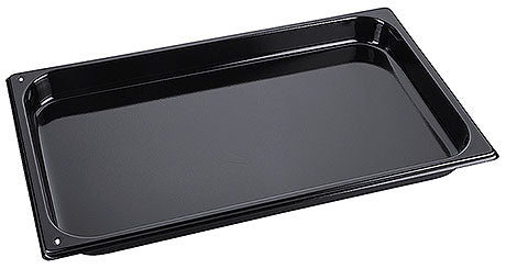 Schwarzes GN-Behälter aus Metall.