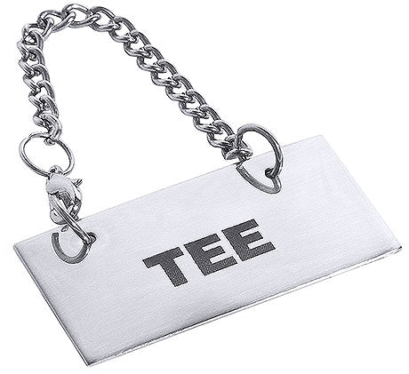 Metallschild mit Aufschrift "TEE".