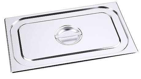 Edelstahl-Gastronorm-Deckel mit Griff.