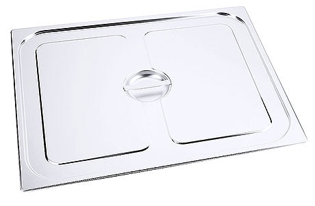 Edelstahl-Gastronorm-Deckel mit Griff.