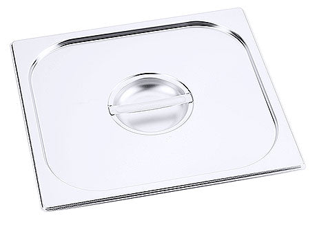 Edelstahl-Gastronorm-Deckel mit Griff.