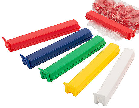 Bunte Verschlussclips für Beutel.