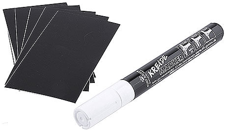 Kreidemarker und Tafelfolien-Set.