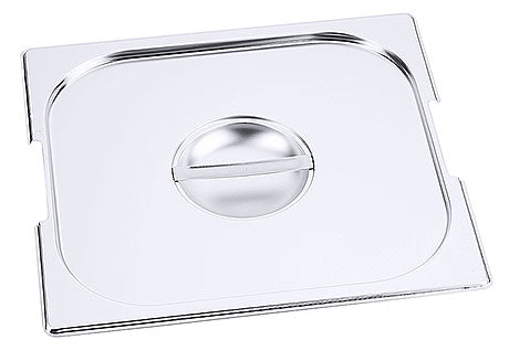 Edelstahl-Gastronorm-Deckel mit Griff.