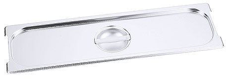 Edelstahl-Gastronomiedeckel mit Griff.